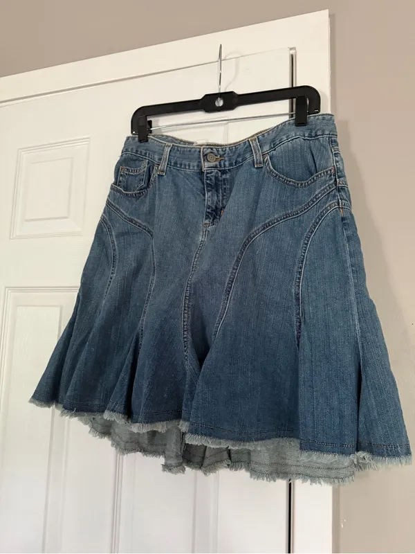 Express Blue Y2K Denim Jean Skirt Y2K - Image 3
