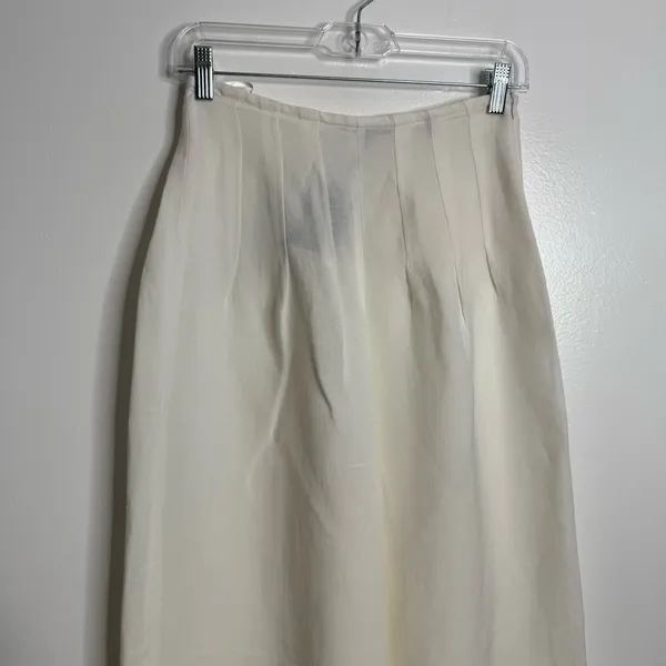 NWT Massimo Dutti Wide Leg Pleated Trousers White Size‎ 2 Minimalist Elegance - Image 3