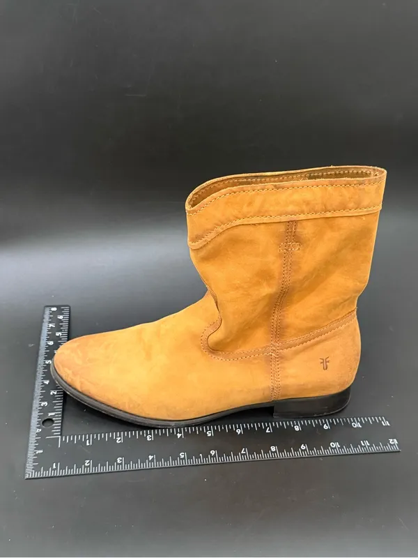 FRYE Cognac Cara Roper Mid Calf Pull On Boots Size 9 - Image 9
