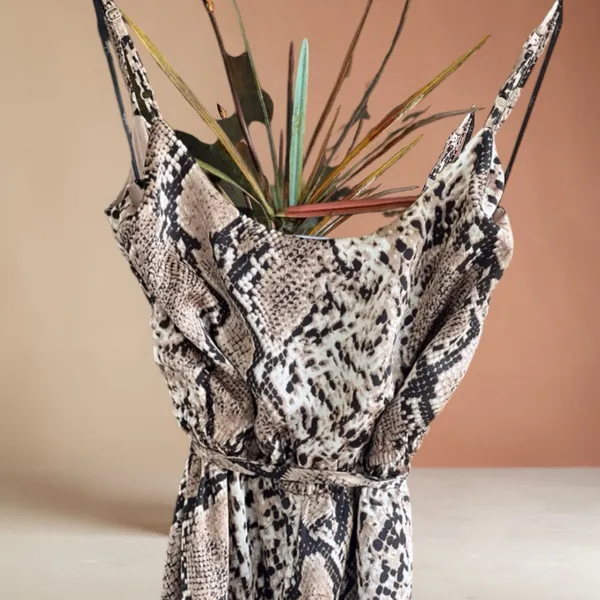 Lulus Jasper Beige Snake Print Surplice Jumpsuit - Image 13