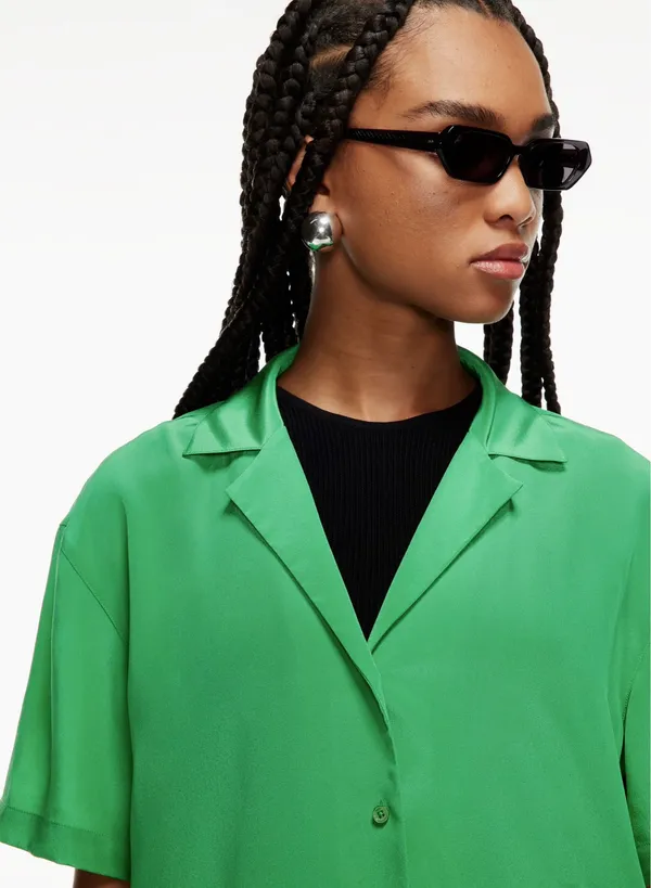 Aritzia Babaton Academy Silk Shortsleeved Blouse - Image 6