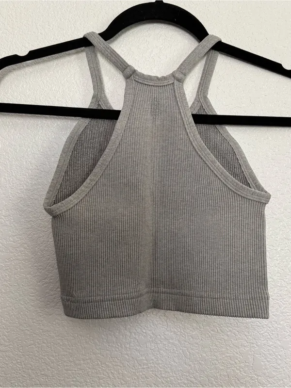 Free People Movement Happiness Runs Crop Tank in Gray XS - Image 3