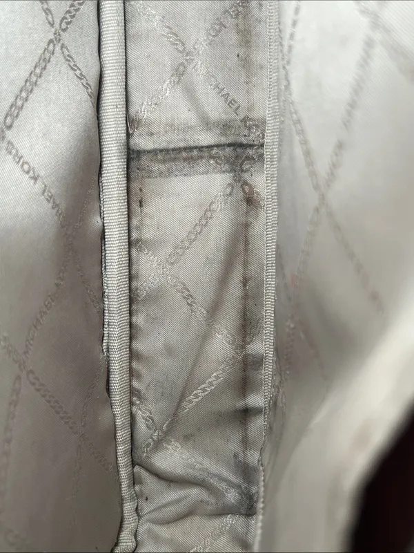Michael Kors East West Logo Crossbody in Vanilla and Brown Trim - Image 8