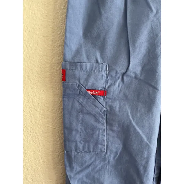 Dickies Scrub Pants XXS Blue Elastic Waist Cargo Pocket Medical Workwear 86106 - Image 2