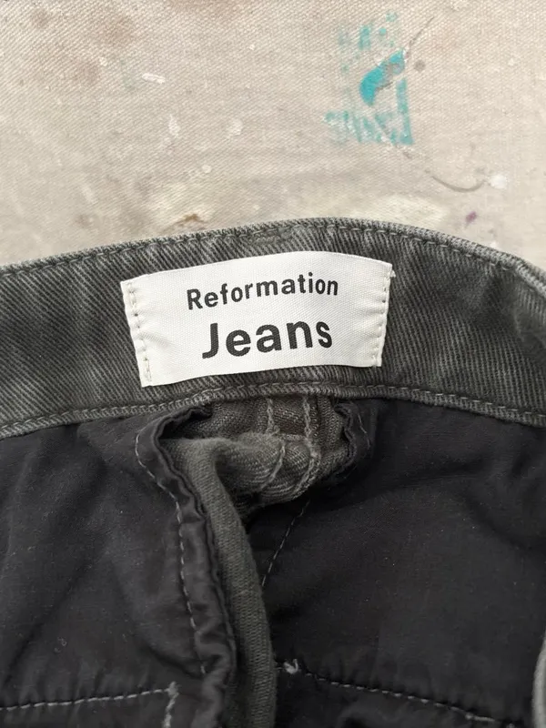 Reformation Lani Work Pant in Forest Green - Image 3