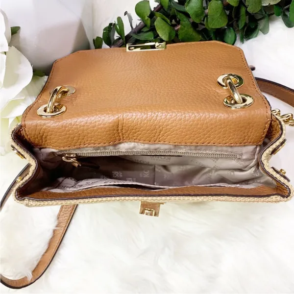 Michael Kors Tan Brown Cecelia Small Leather Crossbody - Image 5