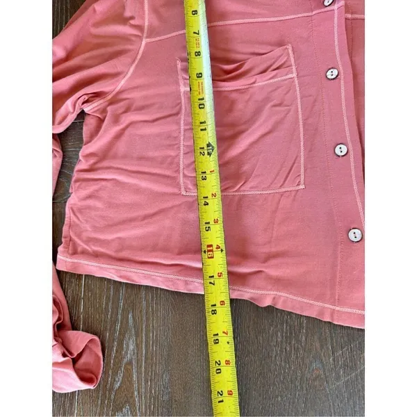 Free People Intimately‎ PJ Button Down Top Womens Pink Medium (T1) - Image 10