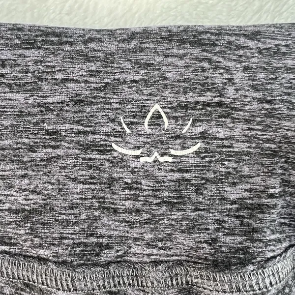 Beyond Yoga S Small‎ Space-Dye Strappy Hem Ballet Leggings Black Steel SM15AW - Image 9