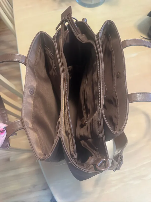 BEIS Chocolate Brown East to West Tote Bag - Image 6