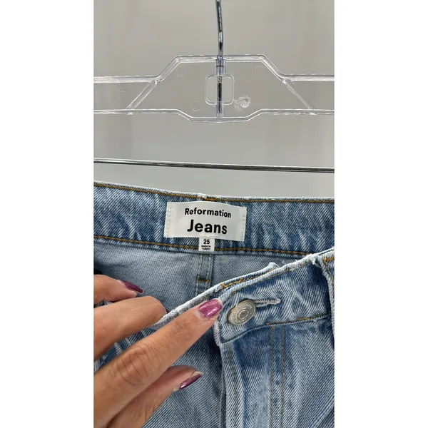 Reformation Jeans Casey Mid Rise Relaxed Straight Jeans classic size 25 - Image 5