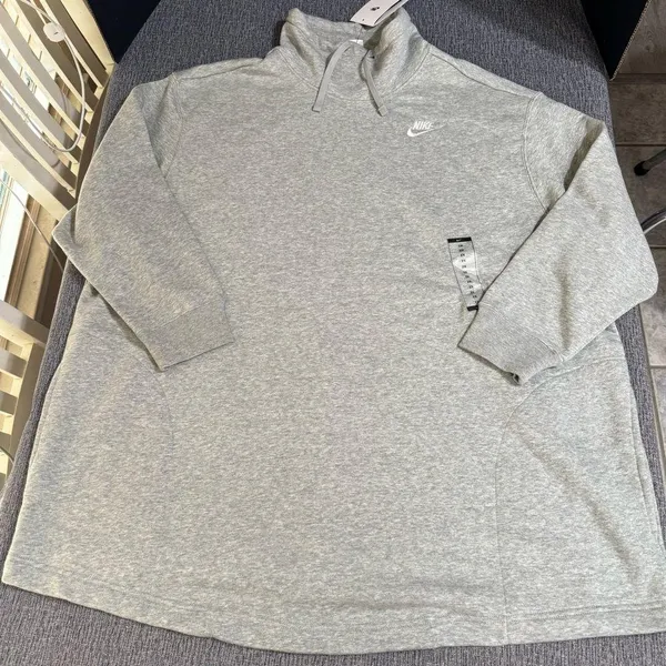 Nike Women’s Club Fleece Lined Mock Neck Oversized Sweatshirt - Image 6