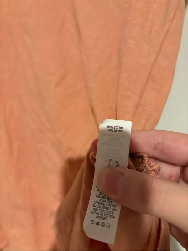Aerie Oversized Short Sleeve Long Line Tunic Pocket Tee orange XS - Image 5