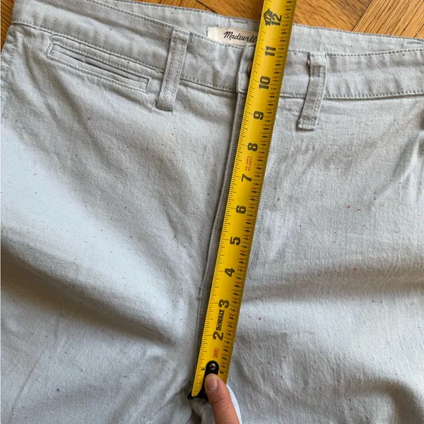 Madewell Emmett Cropped Wide Leg Pants, Light Blue Speckled Canvas, Sz 25, VGUC - Image 12