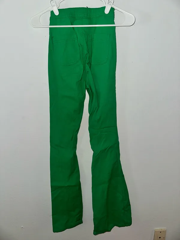 Green flare pants Size XS - Image 2