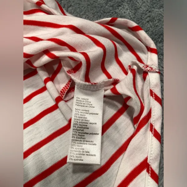 Anthropologie lili’s closet Red and White Striped Dress medium - Image 5