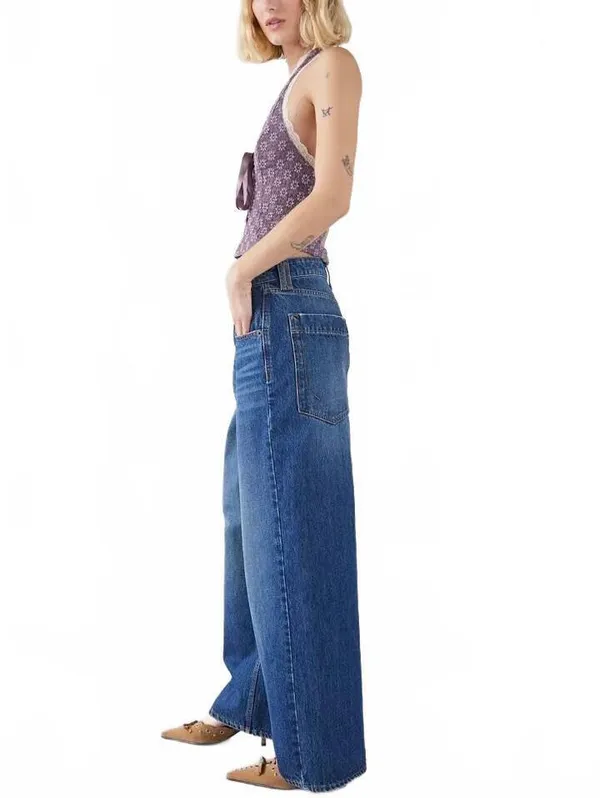 UO BDG Jaya Baggy Low-Rise Boyfriend Jeans Urban Outfitters NWT Mid Indigo 33 - Image 4