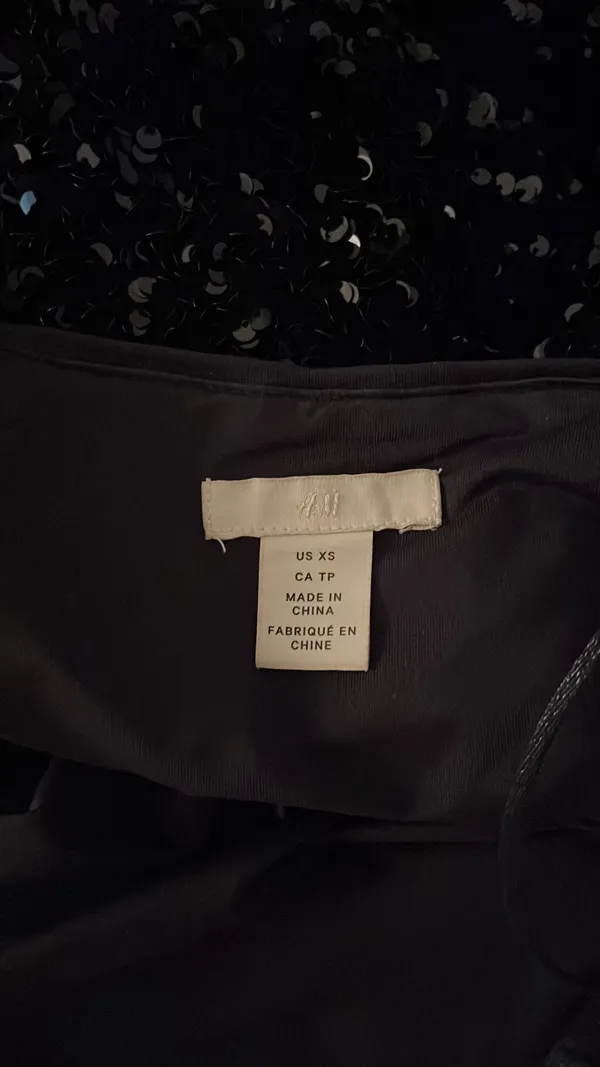 H&M Sequin Mini Dress Black - Image 3
