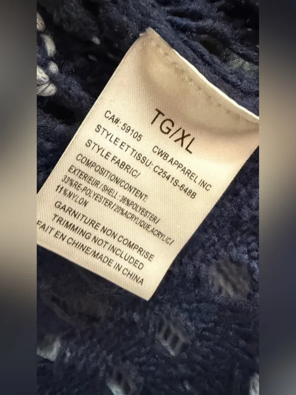 Charlie B NWT Open-Knit Colorblock Striped Crew Neck Sweater Size Tall XL - Image 11