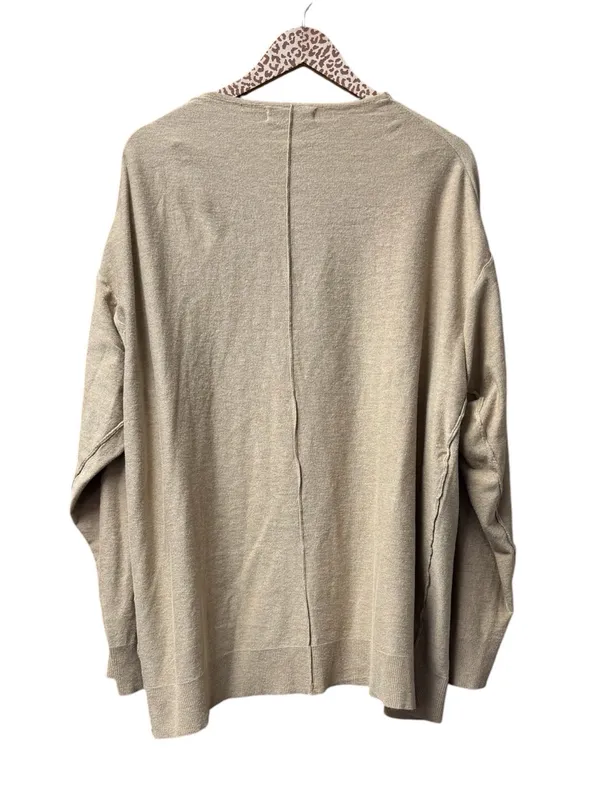 Natural Life Long Sleeve Open Knit Cardigan Sweater Tan L/XL Large/Extra Large - Image 2