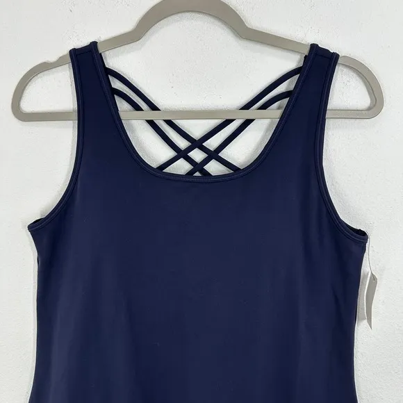 T by Talbots Athletic Dress Size L Navy‎ Blue Sleeveless Tank NWT Sporty Golf - Image 3