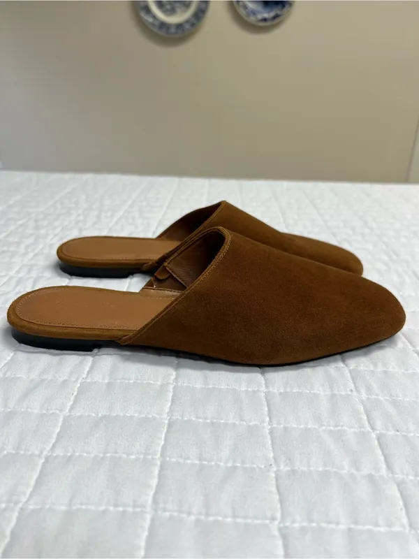Madewell The Mylie Glove Mule in Glaze Walnut Brown Suede Size 6 - Image 4