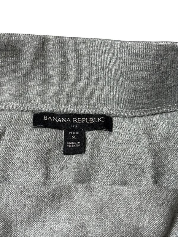 Banana Republic Petite Small Gray Knit Maxi Skirt High Side Slit Heather Grey PS - Image 2