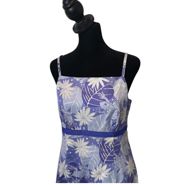 Vintage Lilly Pulitzer Prince Charming Frog Print Shift Dress Women 6 Blue - Image 4