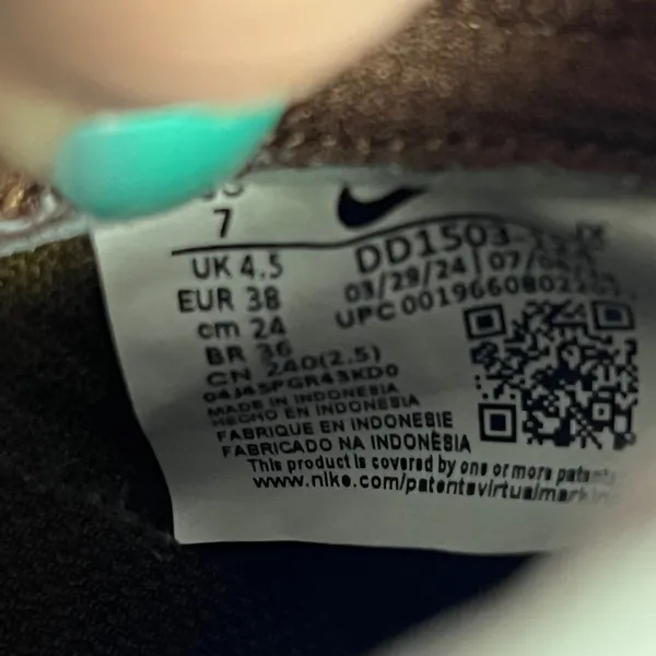 Nike Dunk Low Cacao Wow Womens Sneakers Brown White‎ DD1503-124 Size 7 - Image 8