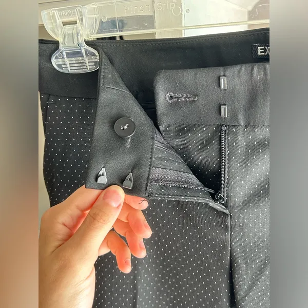 Express columnist black polka dot dress pants - Image 3