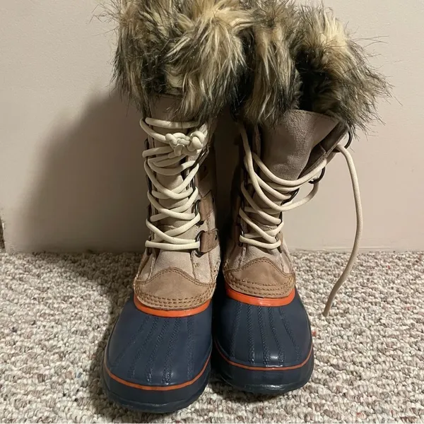 Sorel Joan Of Arctic Tan Waterproof Lined Shearling Winter Boots- Size 7 - Image 4