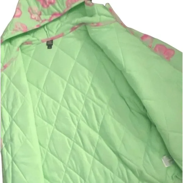 Wild Fable‎ Unisex Mint Green Floral Quilted Puffer Jacket Cozy Trendy Size L - Image 6