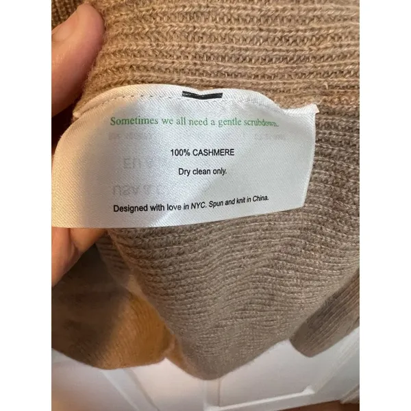 M.M. LaFleur Sophie 100% Cashmere Sweater XL Deep Flax Knit V-Neck Bell Sleeve - Image 10