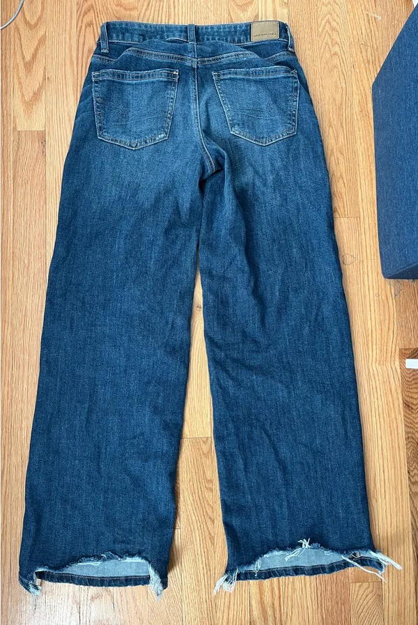 American Eagle Dreamy Drape Stretch Baggy Wide-Leg Jeans - Image 2