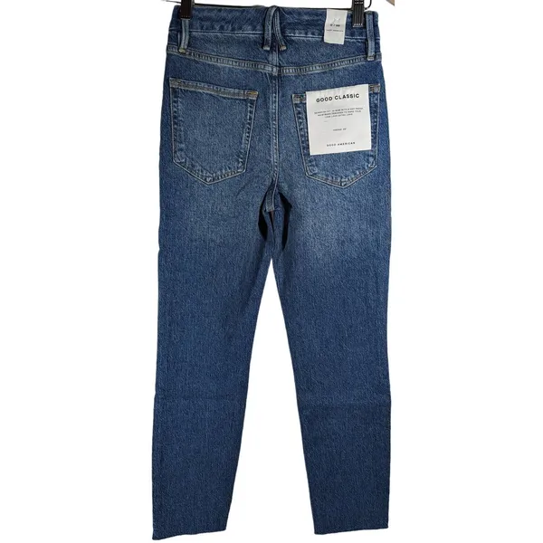 Good American‎ Good Classic Raw Hem Jeans 0/25 NWT - Image 2