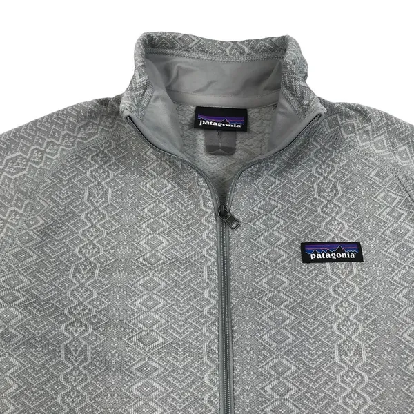 PATAGONIA Quarter-Zip Better Sweater Women L Gray Diamond Texture Outdoor Travel - Image 6