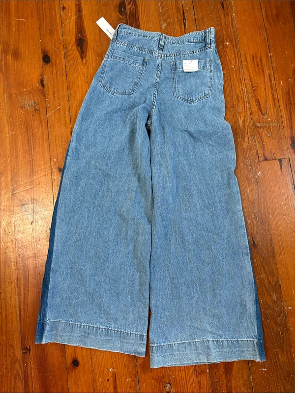 NWT Vigoss Wide Leg Two-Tone Light Blue Women’s Jeans size 5 27 - Image 6