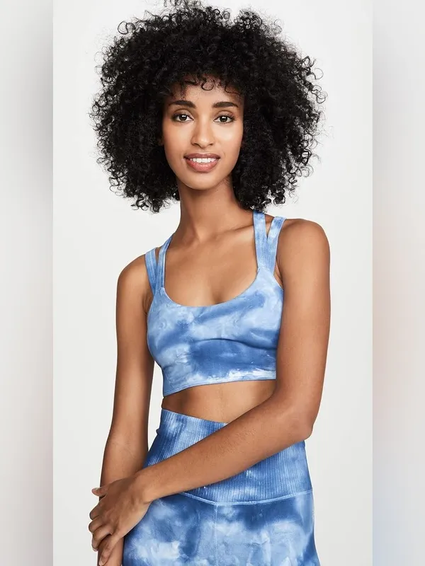FP Movement by Free People On Radar Seamless Tie Dye Sports Bra Blue XS/S - Image 5