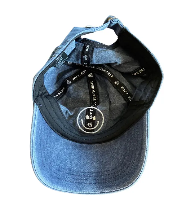 David and Young Denim Embroidered Smiley Face Baseball Cap 🔥 - Image 3