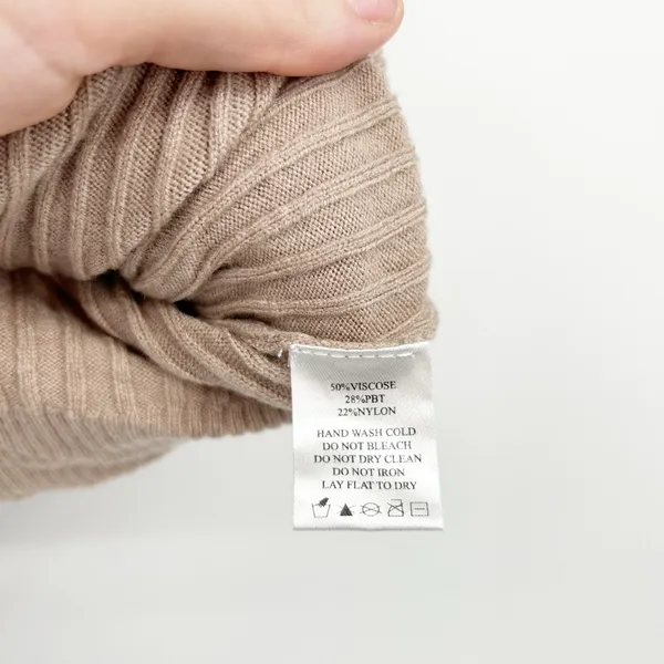IceBird Womens Minimalist Cozy Ribbed Knit Sweater Vest Knit Tank Top Size S Tan - Image 3