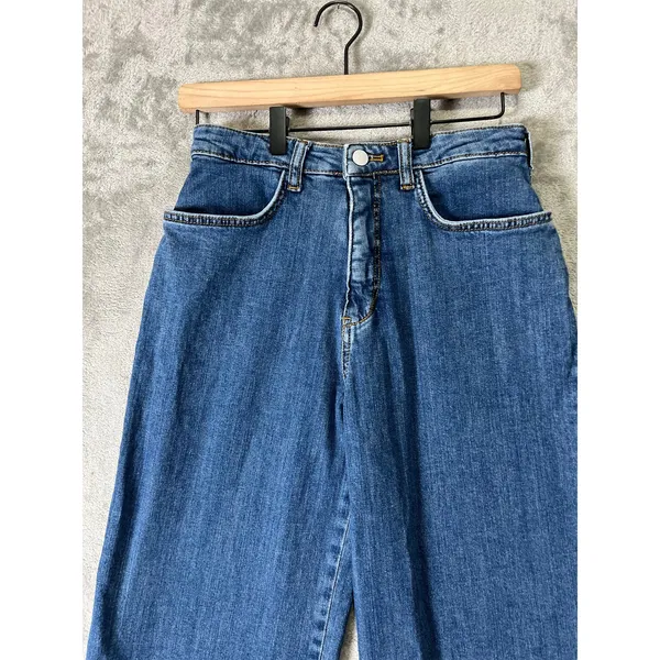 Pilcro Barrel Leg Jeans Blue Denim Women’s Size 25 Modern Effortless Cool Girl‎ - Image 2