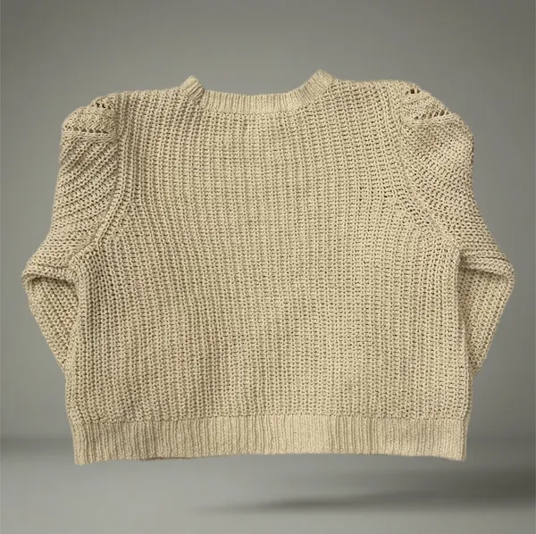 Maurice's 🎞️ Cream Cable Knit Crewneck Sweater in Women’s Sm - Image 3