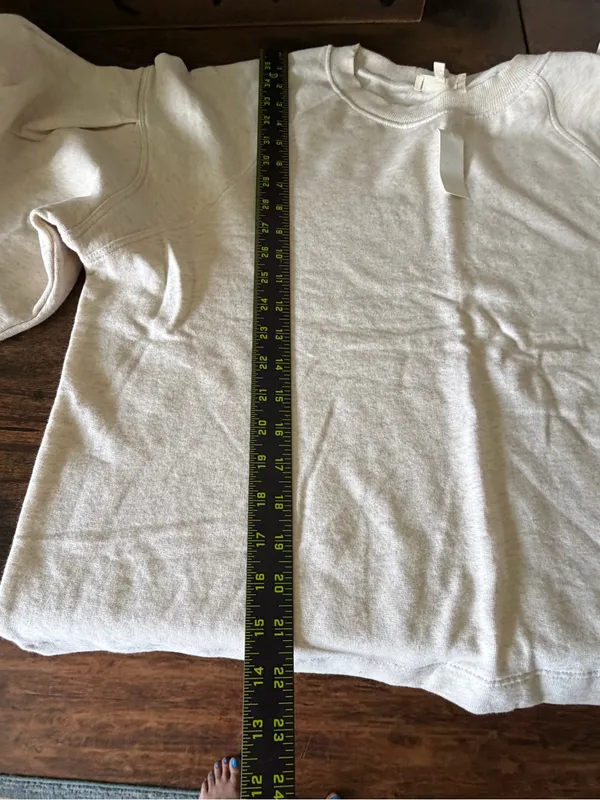 Madewell NWT Cream Balloon Sleeve Sweatshirt Size Large - Image 5