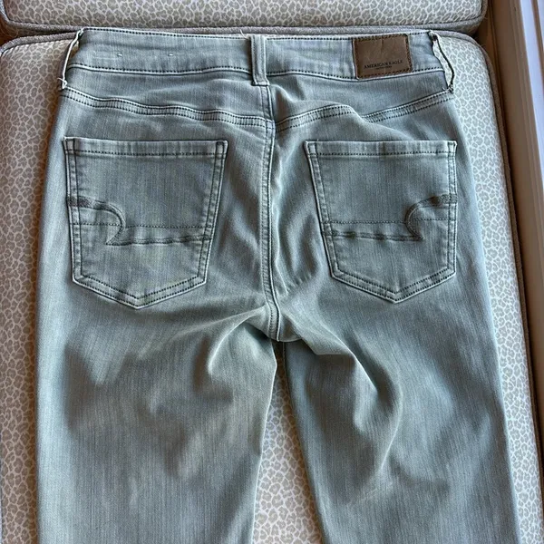 American Eagle Green Next Level Stretch Hi-Rise Jegging size 4 - Image 8