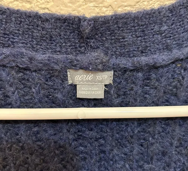 Aerie Blue Cropped Cardigan - Image 3