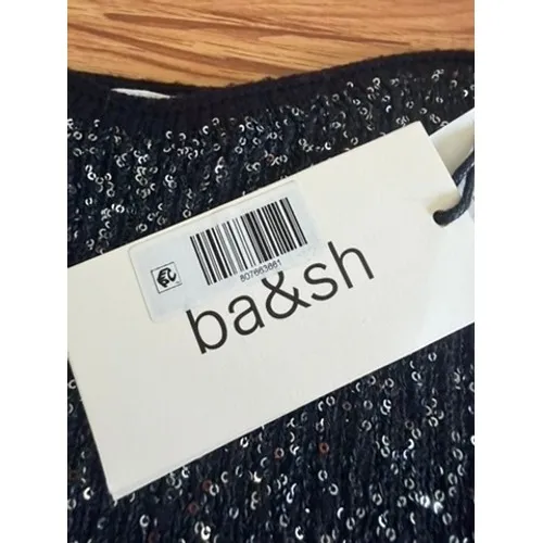 ba&sh Puck Pull Black Sequin Strapless Bustier Top Size 3 M/L Party Going Out - Image 9