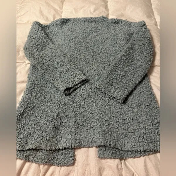 Pink Republic Textured Blue Open Front Cardigan - Size M - Image 4