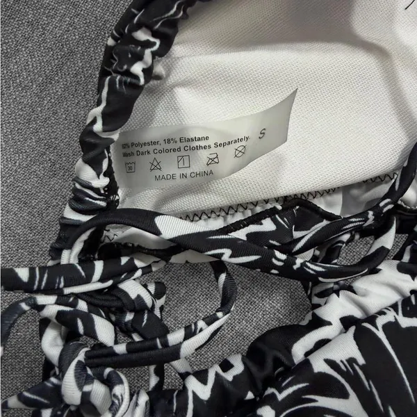 Black And White Floral Tie - Image 6