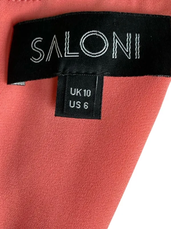 Saloni Marissa Coral Swiss‎ Dot Mini Dress Sz 6 - Image 8