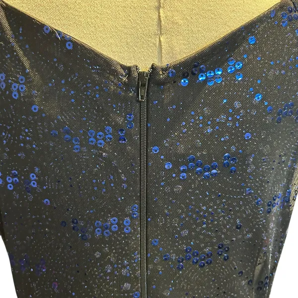 Black Dress Blue Sequin Formal USA Southeastern Performance Apparel SZ 10 LBD - Image 11