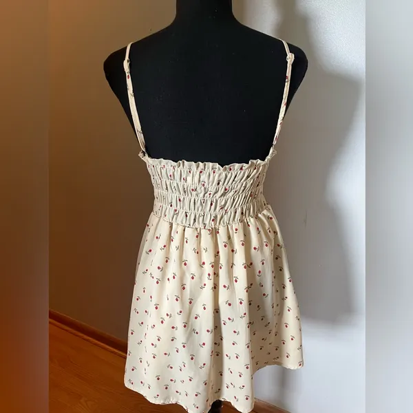 PRINCESS POLLY‎ ROZA MINI DRESS BEIGE Size 2 - Image 2